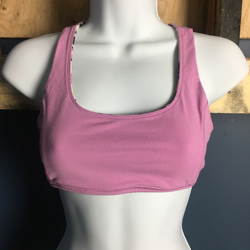 Pink/Pattern Volcom Reversible Sports Bra - Picture 6 of 7